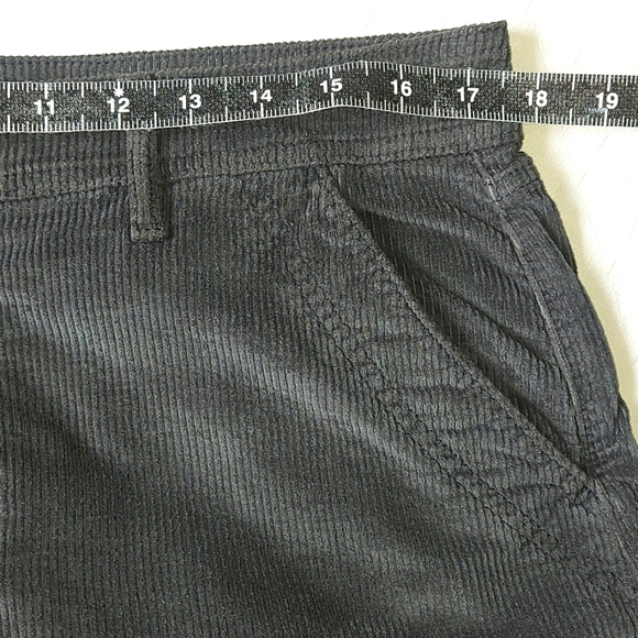 American Eagle Women Cargo Corduroy Pant Size 12 Gray High Rise Straight Leg - Picture 5 of 11